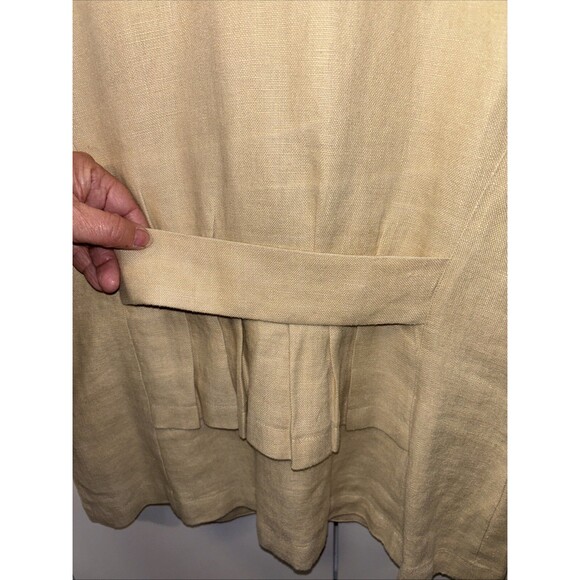 CAbi Blazer Jacket Women Beige Safari So Good Linen Style 902 M Short Sleeve - Picture 11 of 11